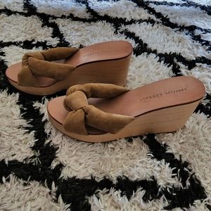 Loeffler Randall Sienna Taylor Suede Wedge Sandals